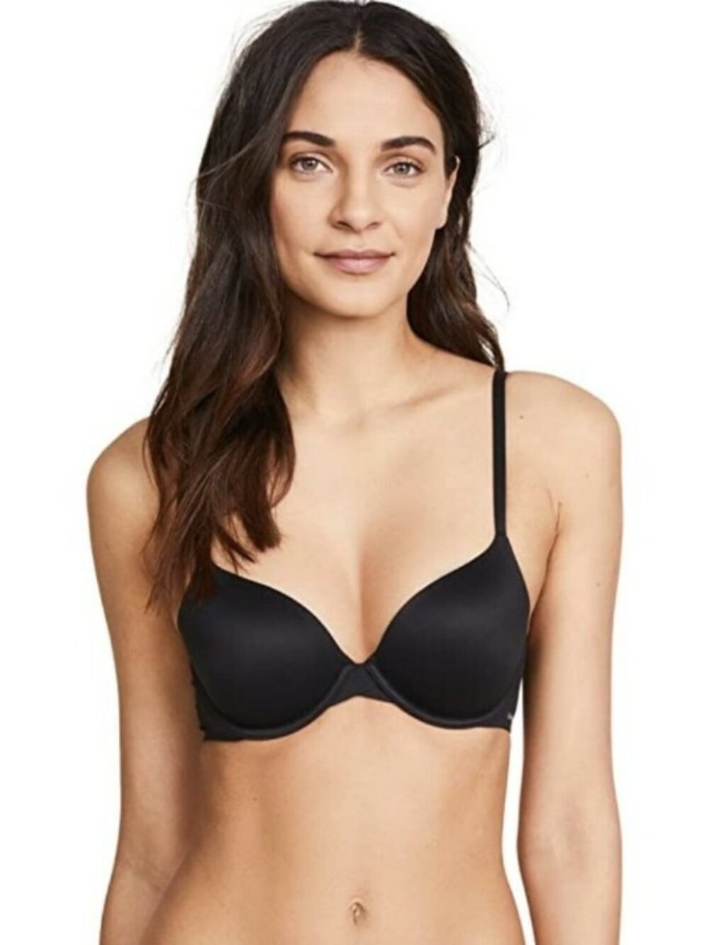 Calvin Klein Womens 36A Perfectly Fit Lightly Lined Memory Touch Black Underwire